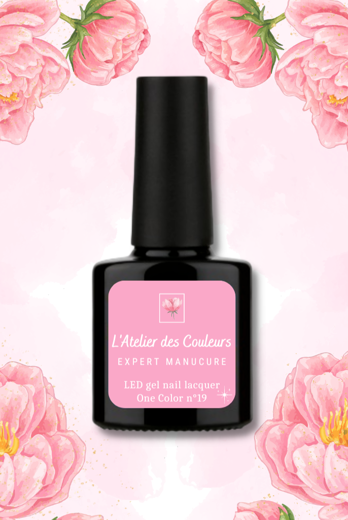 Aquarelle Scintillante - Vernis semi permanent naturel rose pailleté