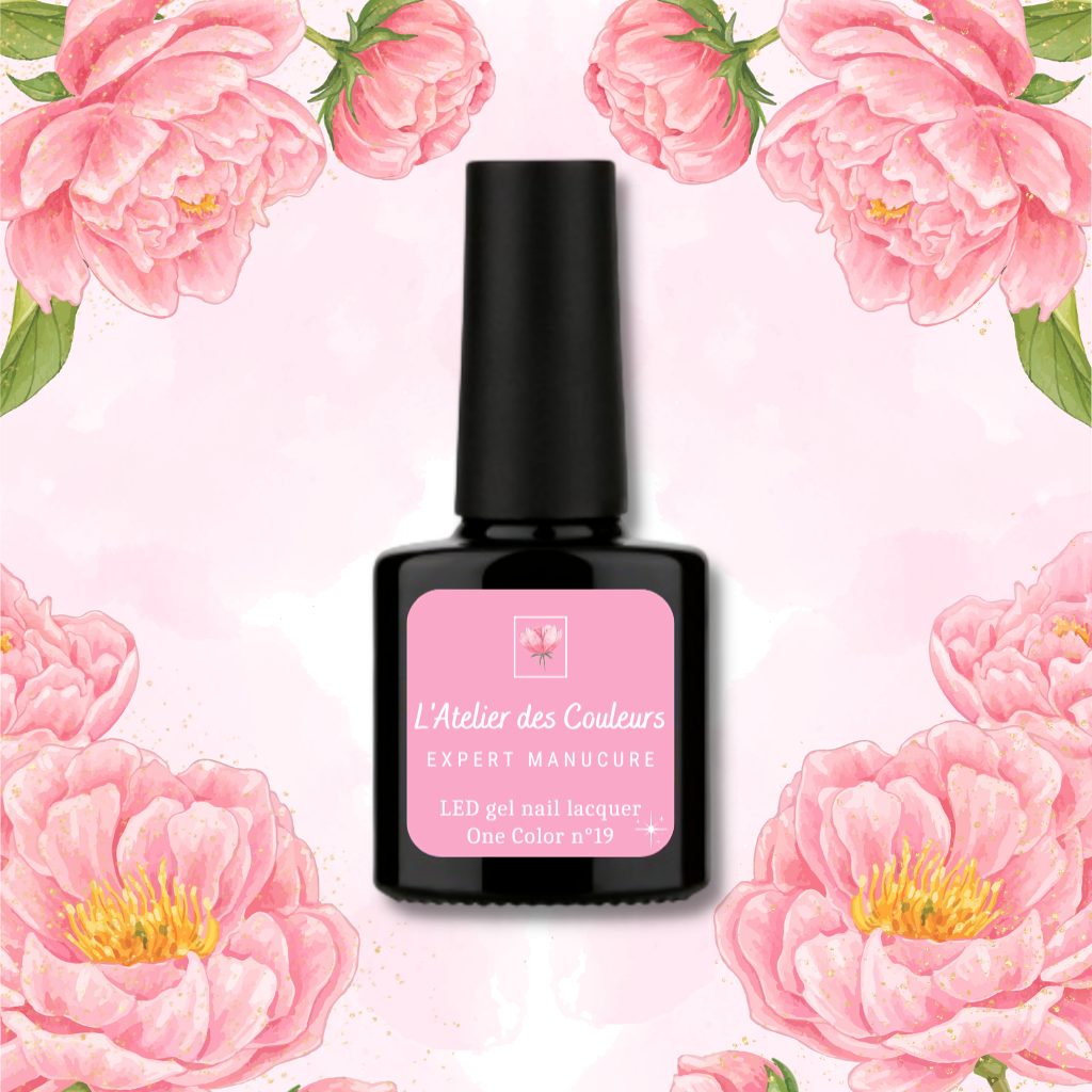 Aquarelle Scintillante - Vernis semi permanent naturel rose pailleté