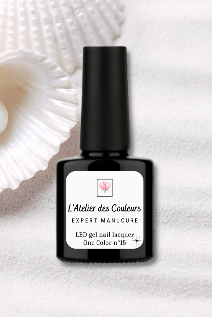 Blanc Perlé - Vernis semi permanent naturel blanc nacré pailleté