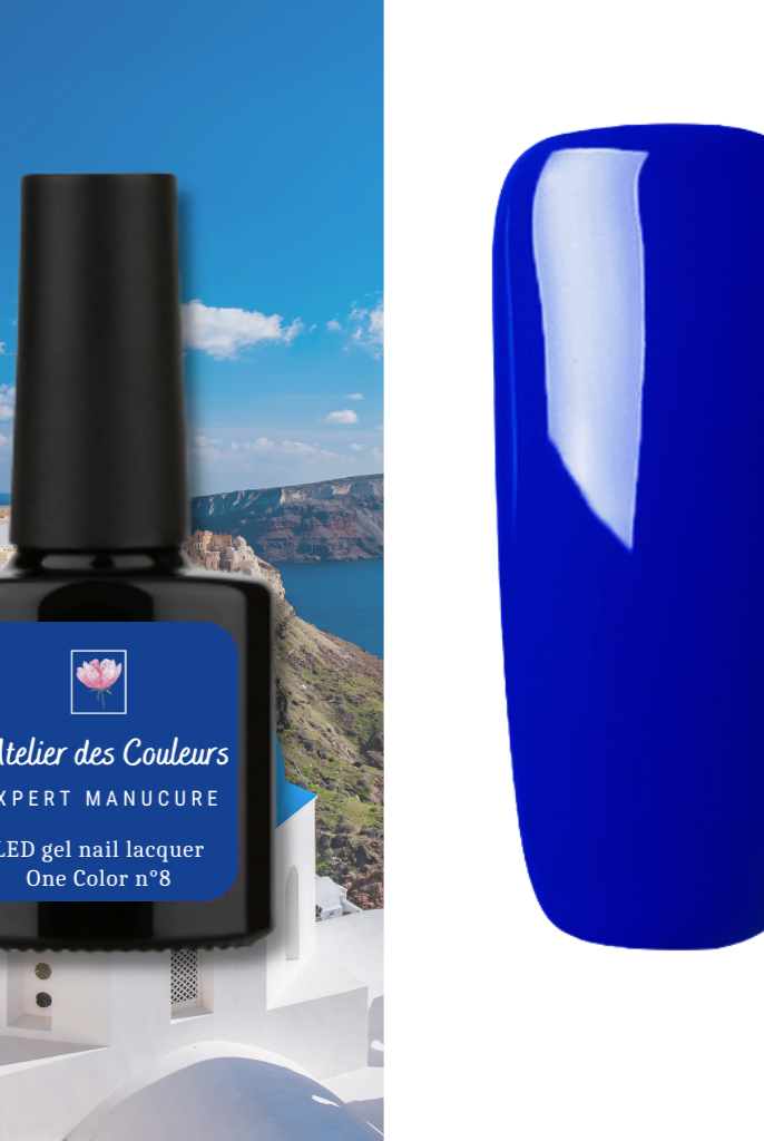 Bleu Santorini - Vernis semi permanent naturel bleu roi