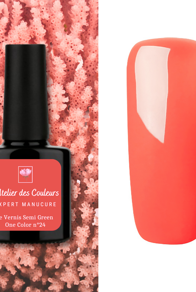Coral Reef - Vernis semi permanent corail orange éclatant