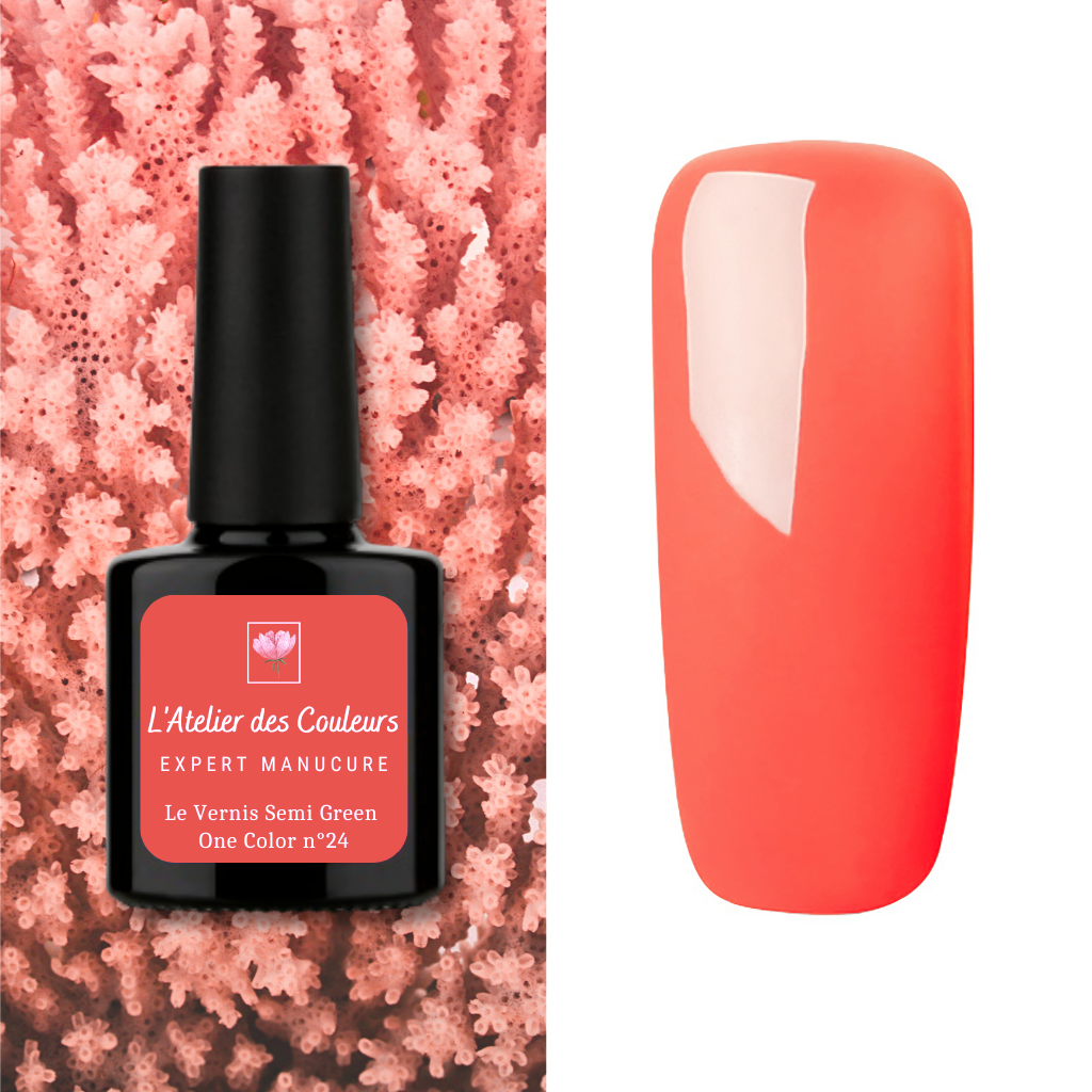 Coral Reef - Vernis semi permanent corail orange éclatant