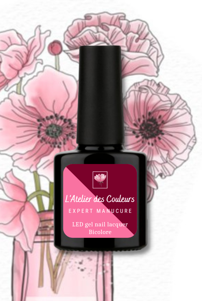 Eau de Rose - Vernis semi permanent rose clair et bordeaux profond – vernis qui change de couleur