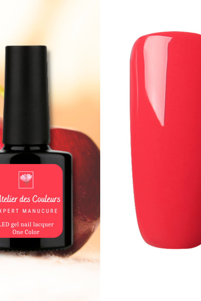 Rouge Cerise - Vernis semi permanent naturel rouge solaire