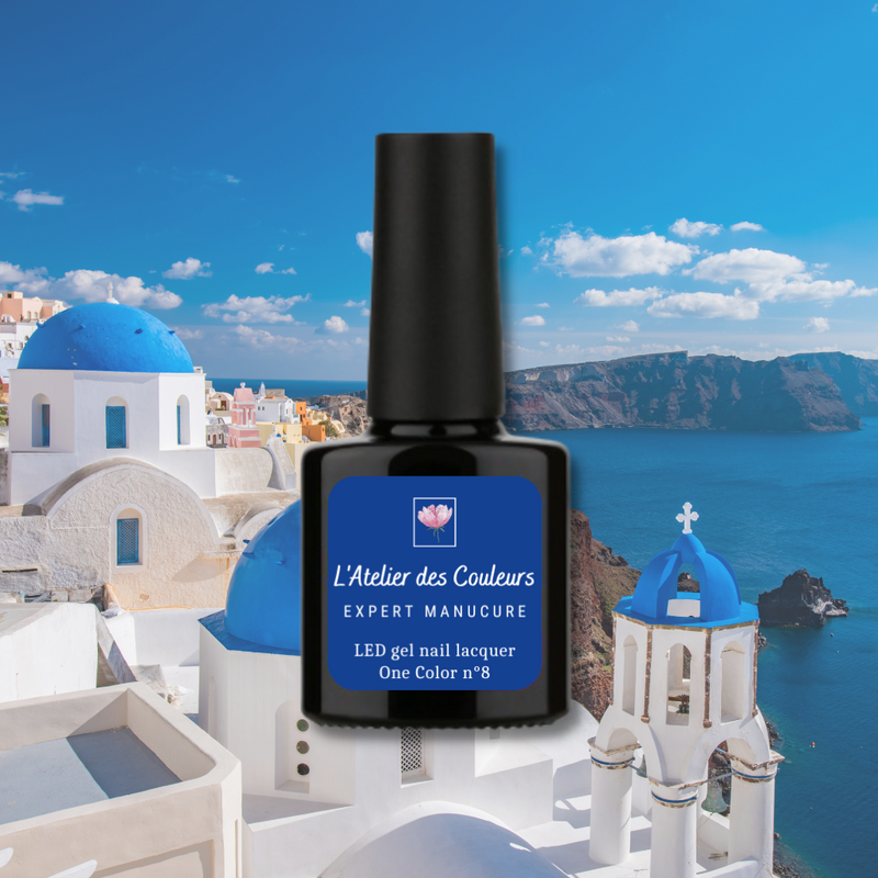 Bleu Santorini - Vernis semi permanent naturel bleu roi