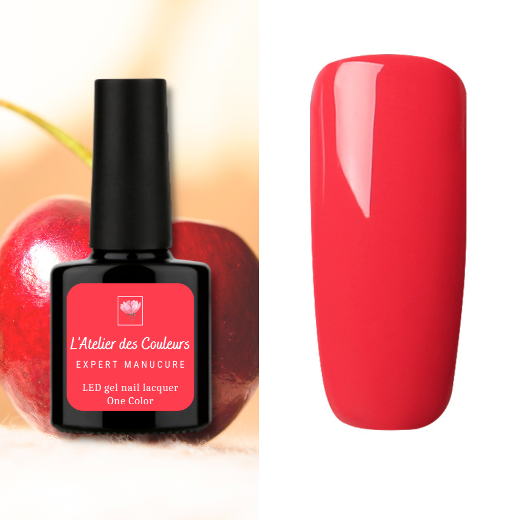 Rouge Cerise - Vernis semi permanent naturel rouge solaire